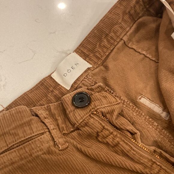 Doen 100% Cotton Brown High Rise Wide Leg Corduroy Pant Size 28 - Picture 6 of 7